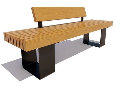 Скамейка Ростов со спинкой