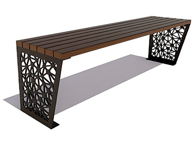 Скамейка парковая Сколково (банкетка), Лиственница