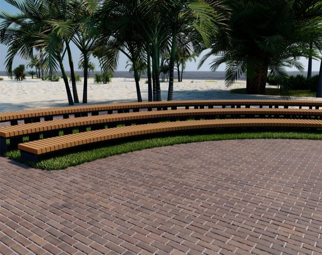 Амфитеатр Радиус 6-8 м, без спинок - вид 2