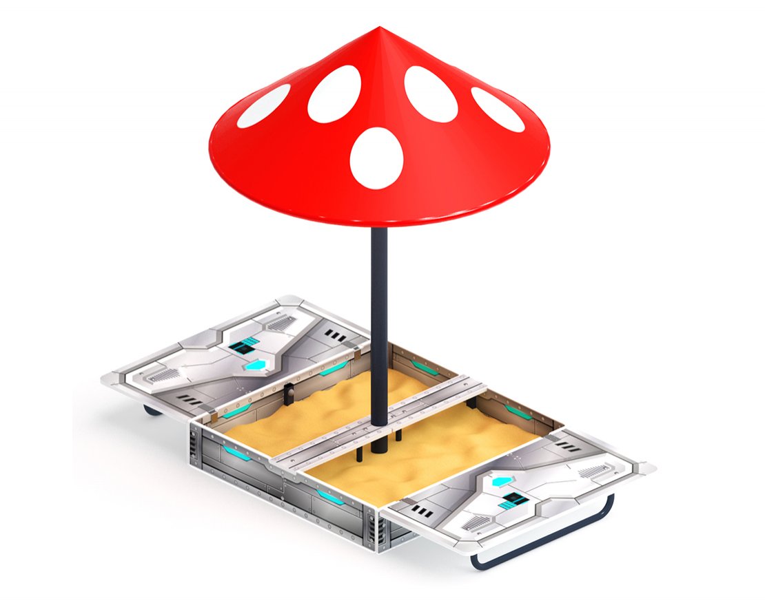 Песочница средняя Матрица-3 (с грибом) - вид 5