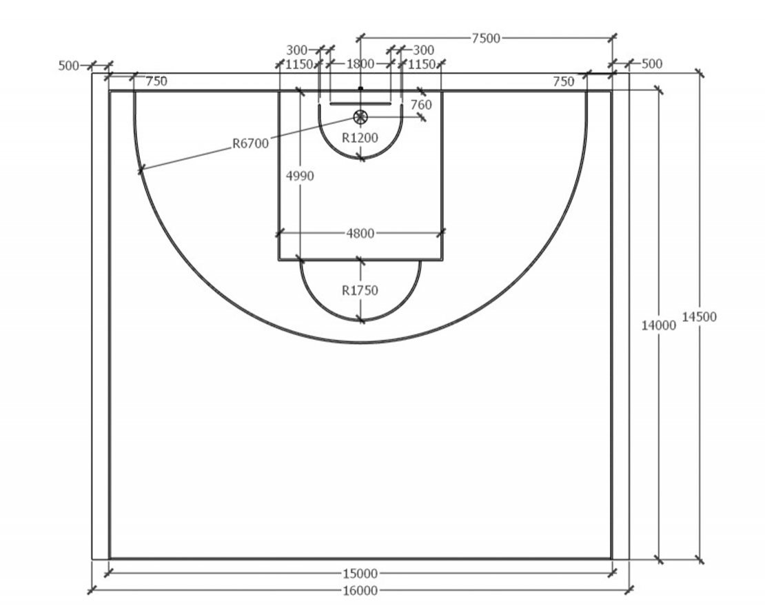 Стритбольная площадка TORUDA ST-1 (16х14,5, игровое поле 15х14) - вид 5