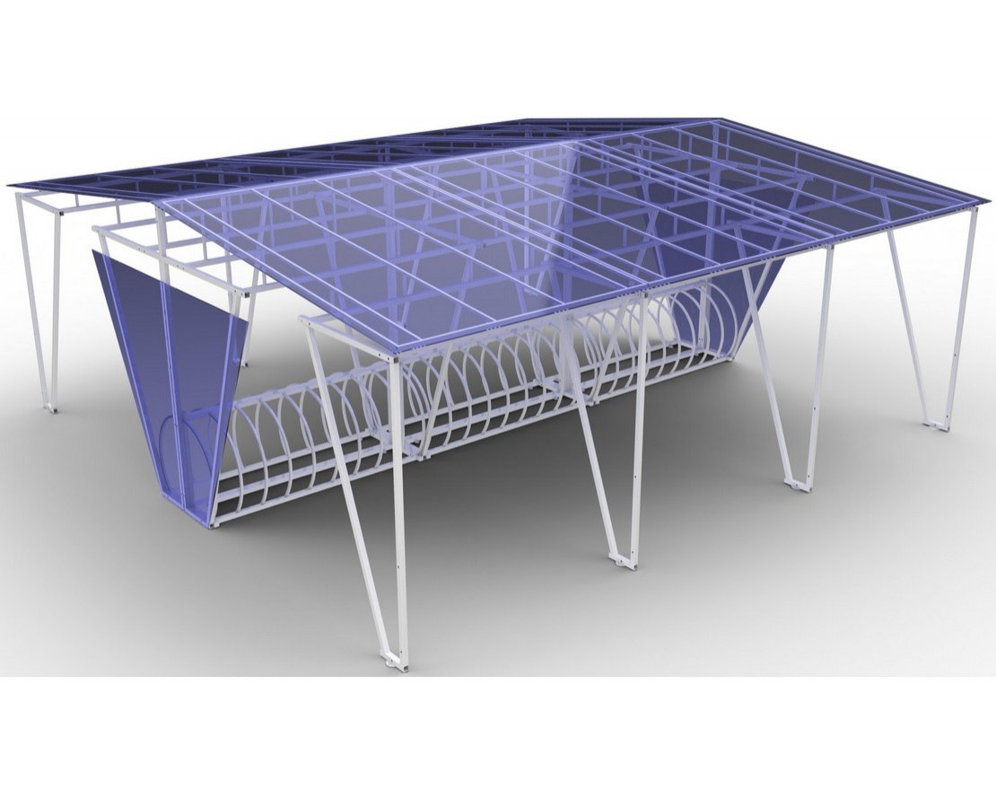Велопарковка Шаттл с навесом - вид 5